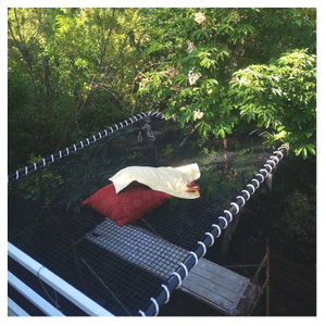Factory Price Heavy Duty Durable Black UV Resistance Knotless Custom Hammock Safety Net Loft Safety Net with Dropshipping 