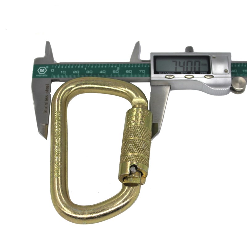 Factory Price Triple Action Heavy Duty 45KN Climbing Twist Auto Lock Steel Carabiner For